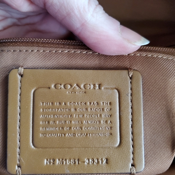 Coach Handbag Taylor Tote Bag Pebble Leather Purse 38312 I'm British Tan? - Picture 7 of 8